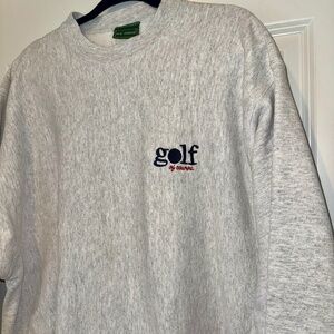 MAC BIRDIE Vintage Golf Gray Sweatshirt XL 90's Golf Crewneck Pullover